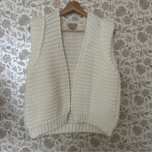 Astrid Chunky Knit Folk Vest – Made in Italy, Size S